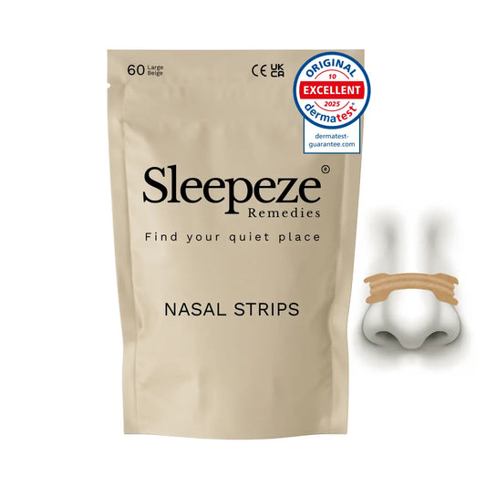 Sleepeze Remedies Large Beige Nasal Strips 60 Pack | Nasal Strips for Snoring | Nose Strips for Breathing
