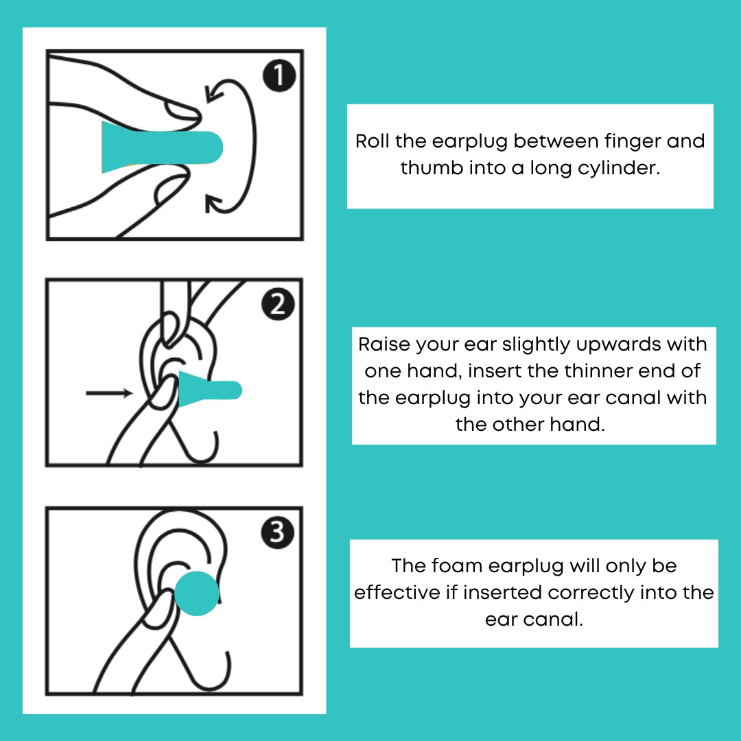 Super Soft Ear Plugs Reusable 60 x Pair, Premium Noise Cancelling Ear Plugs, Disposable Foam Earplugs for Sleeping, Ear Defenders for Study, Travel, Snoring, Swimming, Adults, Kids