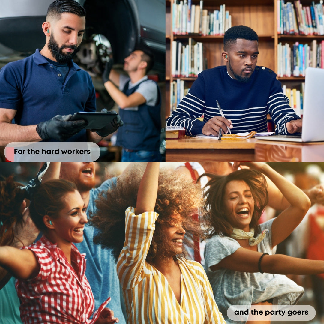 Super Soft Ear Plugs Reusable 60 x Pair, Premium Noise Cancelling Ear Plugs, Disposable Foam Earplugs for Sleeping, Ear Defenders for Study, Travel, Snoring, Swimming, Adults, Kids