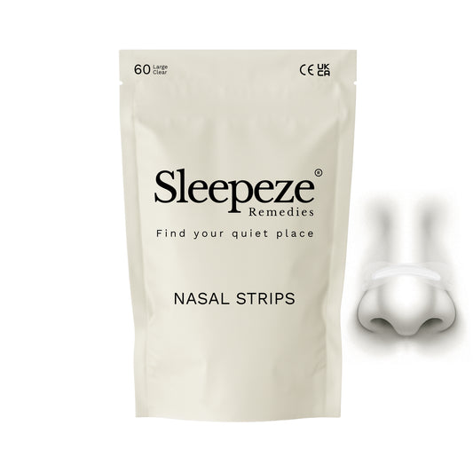 Nasal Strips Large, Clear (x 60 Pack) Nose Strips to Stop Snoring, Snore Strip to Help You Breathe Through Your Nose, Snore Stopper, Anti Snoring Breathing aids for Sleep by Sleepeze Remedies