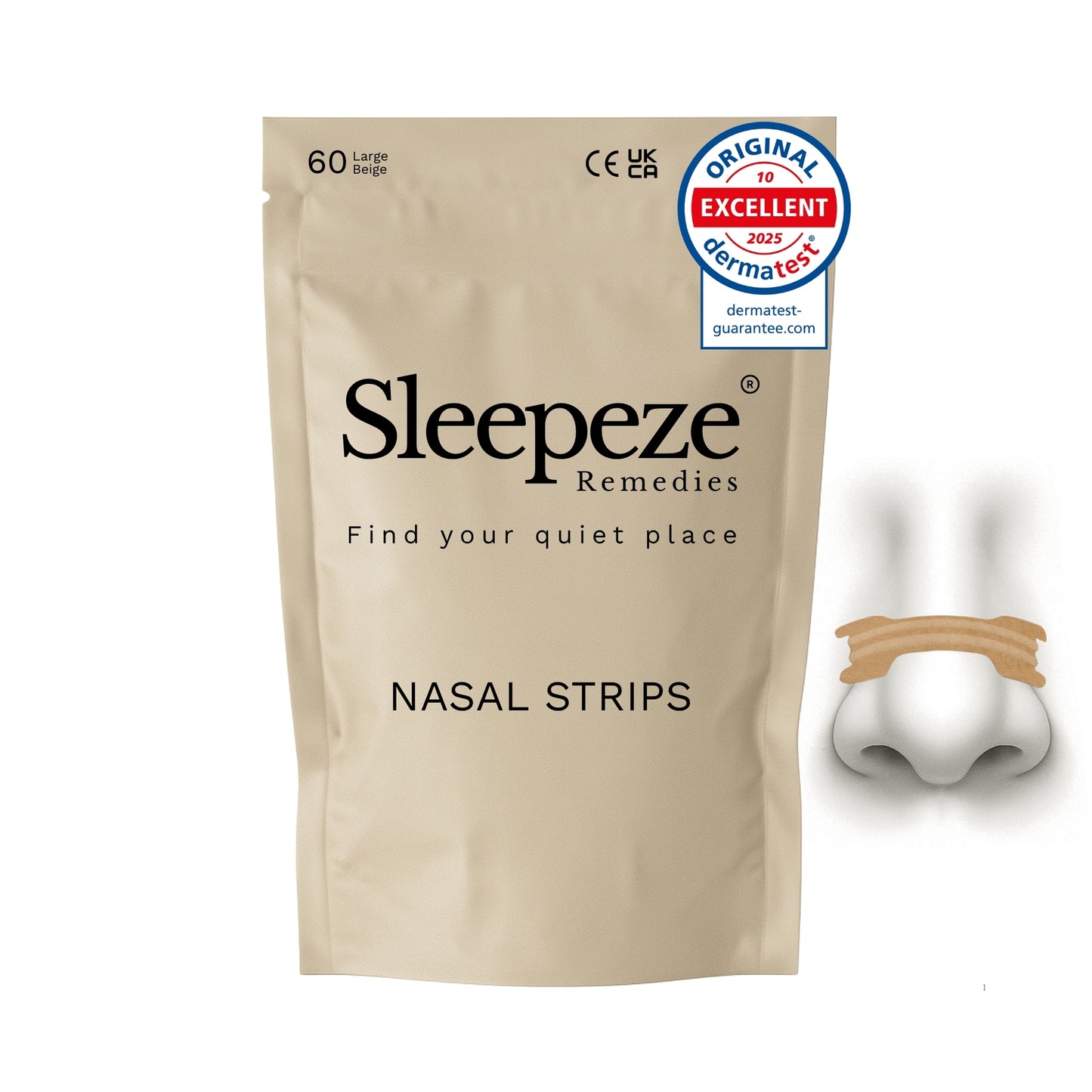 Nasal Strips x60, Nose Strip, Anti Snore Strip, Anti Snoring Devices, Sleep Tape Snoring Aids for Men and Women, Snoring Strips, Sleepeze Nasal Strip Large, Snore Strips for Men, Sleepeze Remedies