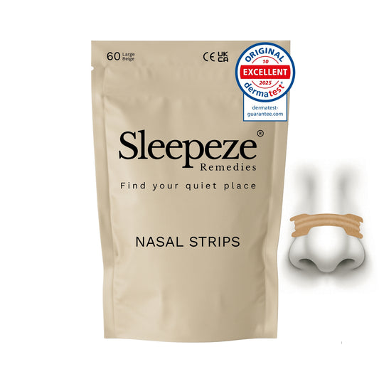 Nasal Strips x60, Nose Strip, Anti Snore Strip, Anti Snoring Devices, Sleep Tape Snoring Aids for Men and Women, Snoring Strips, Sleepeze Nasal Strip Large, Snore Strips for Men, Sleepeze Remedies