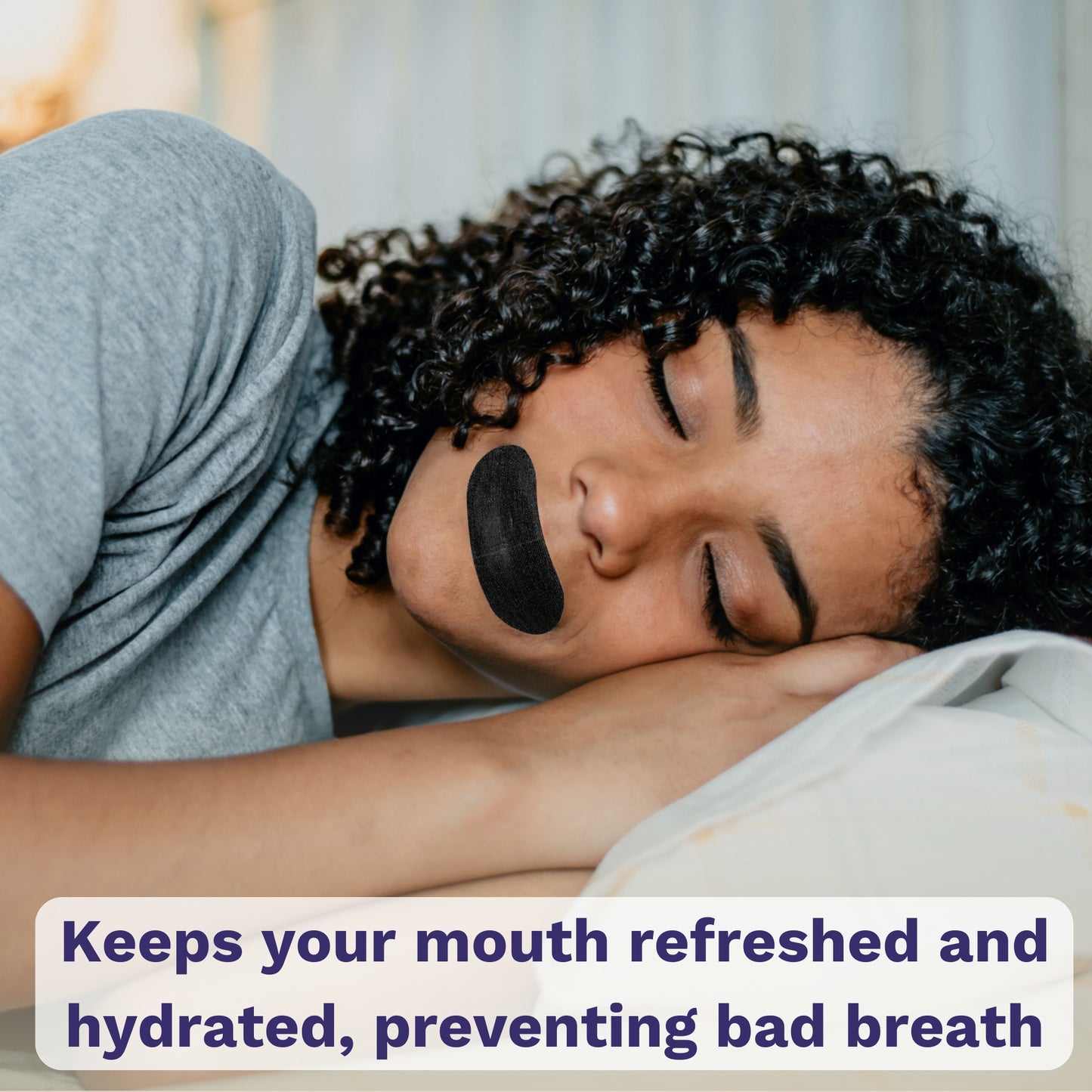 Sleepeze Remedies Mouthtape 30 pack, Black Fabric Anti Snore Mouth Strips for Sleeping, Anti Snoring Tapes, Sleep Strip for Sleeping, Snoring Aid for Women and Men, Improves Nose Breathing, Sleep Tape