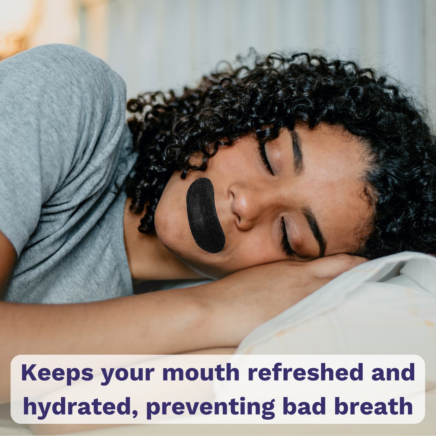 Sleepeze Remedies Mouthtape 60 pack, Black Fabric Anti Snore Mouth Strips for Sleeping, Anti Snoring Tapes, Sleep Strip for Sleeping, Snoring Aid for Women and Men, Improves Nose Breathing, Sleep Tape