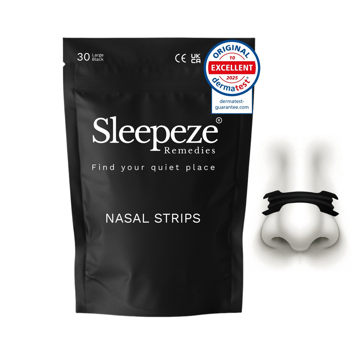 Nasal Strips x30, Nose Strip, Anti Snore Strip, Anti Snoring Devices, Sleep Tape Snoring Aids for Men and Women, Snoring Strips, Sleepeze Nasal Strip Large, Snore Strips for Men, Sleepeze Remedies
