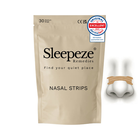 Nasal Strips x30, Nose Strip, Anti Snore Strip, Anti Snoring Devices, Sleep Tape Snoring Aids for Men and Women, Snoring Strips, Sleepeze Nasal Strip Medium, Snore Strips for Men, Sleepeze Remedies
