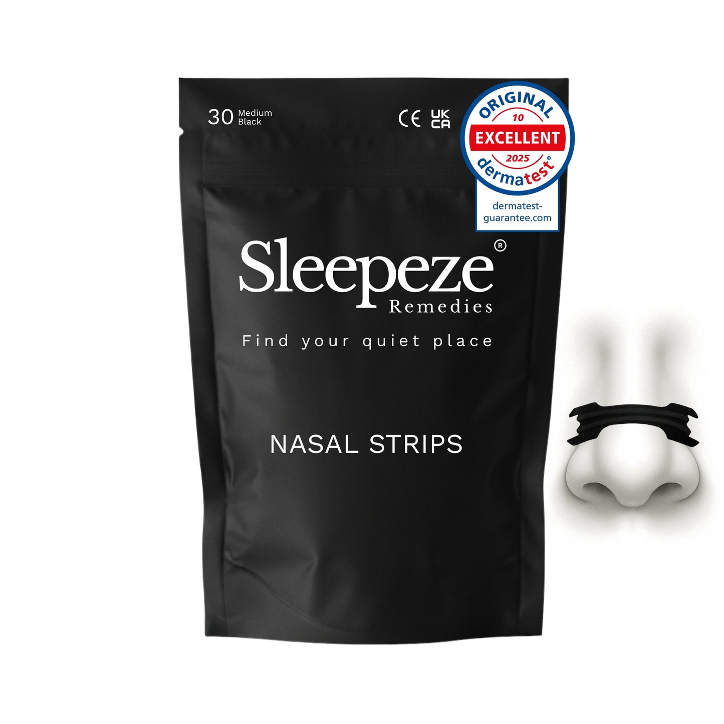 Nasal Strips x30, Nose Strip, Anti Snore Strip, Anti Snoring Devices, Sleep Tape Snoring Aids for Men and Women, Snoring Strips, Sleepeze Nasal Strip Medium, Snore Strips for Men, Sleepeze Remedies